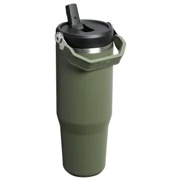 Stanley The IceFlow Flip Straw Pipetli Termos Bardak 0,89 LT Haki