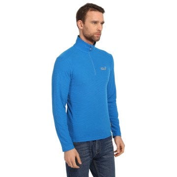 Merino Wool  Merinos Yün Mavi Erkek Termal İçlik T-Shirt