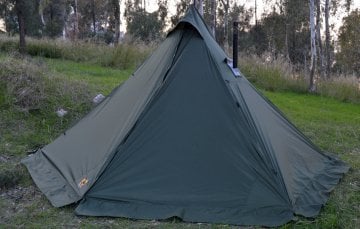 Bushlove Mega XL Hot Tent Teepee Soba Çıkışlı Çadır V2 Haki