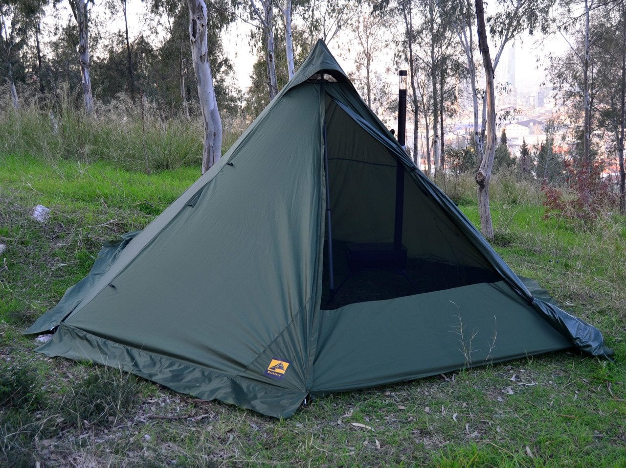 Bushlove Mega XL Hot Tent Teepee Soba Çıkışlı Çadır V2 Haki