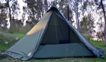 Bushlove Mega XL Hot Tent Teepee Soba Çıkışlı Çadır V2 Haki