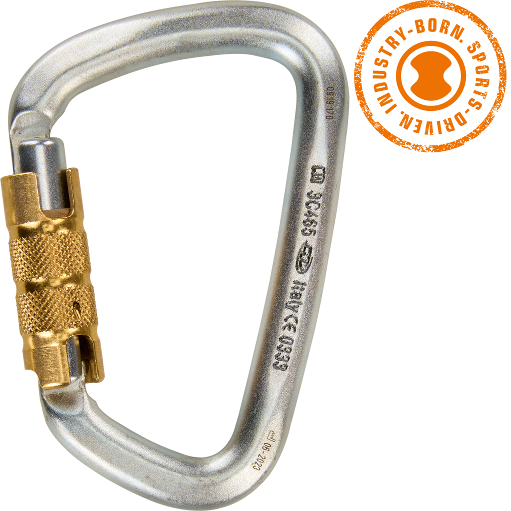 Skylotec Large Steel TG Gümüş Trilock Çelik Karabina EN 362