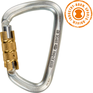Skylotec Large Steel TG Gümüş Trilock Çelik Karabina EN 362