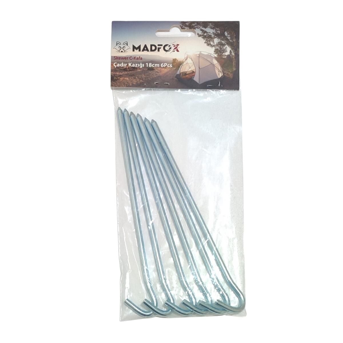 Madfox Skewer C-Kafa Çadır Kazığı 18cm 6Pcs
