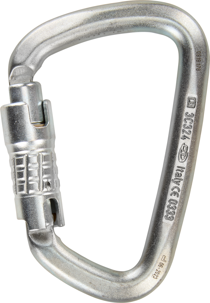 Skylotec Large Steel TG ANSI Gümüş Trilock Çelik Karabina EN 362 ANSI Z359.12