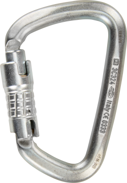 Skylotec Large Steel TG ANSI Gümüş Trilock Çelik Karabina EN 362 ANSI Z359.12