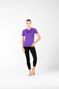 Woolona Elma Seamless Mor Kadın T-shirt