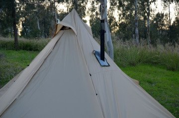 Bushlove Mega XL Hot Tent Teepee Soba Çıkışlı Çadır V2 Desert