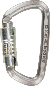 Skylotec D-Shape Steel TG ANSI H-296-TG Gümüş Trilock Çelik Karabina EN 362 ANSI Z359.12