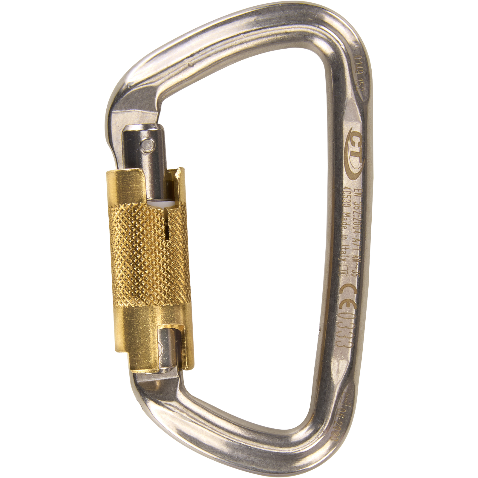 Skylotec D-Shape S-Steel TG H-297-TG Gümüş Trilock Paslanmaz Çelik Karabina EN 362 EN 12275