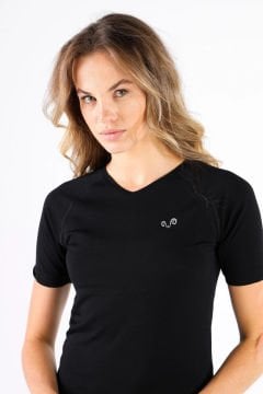 Woolona Elma Seamless Tshirt Siyah