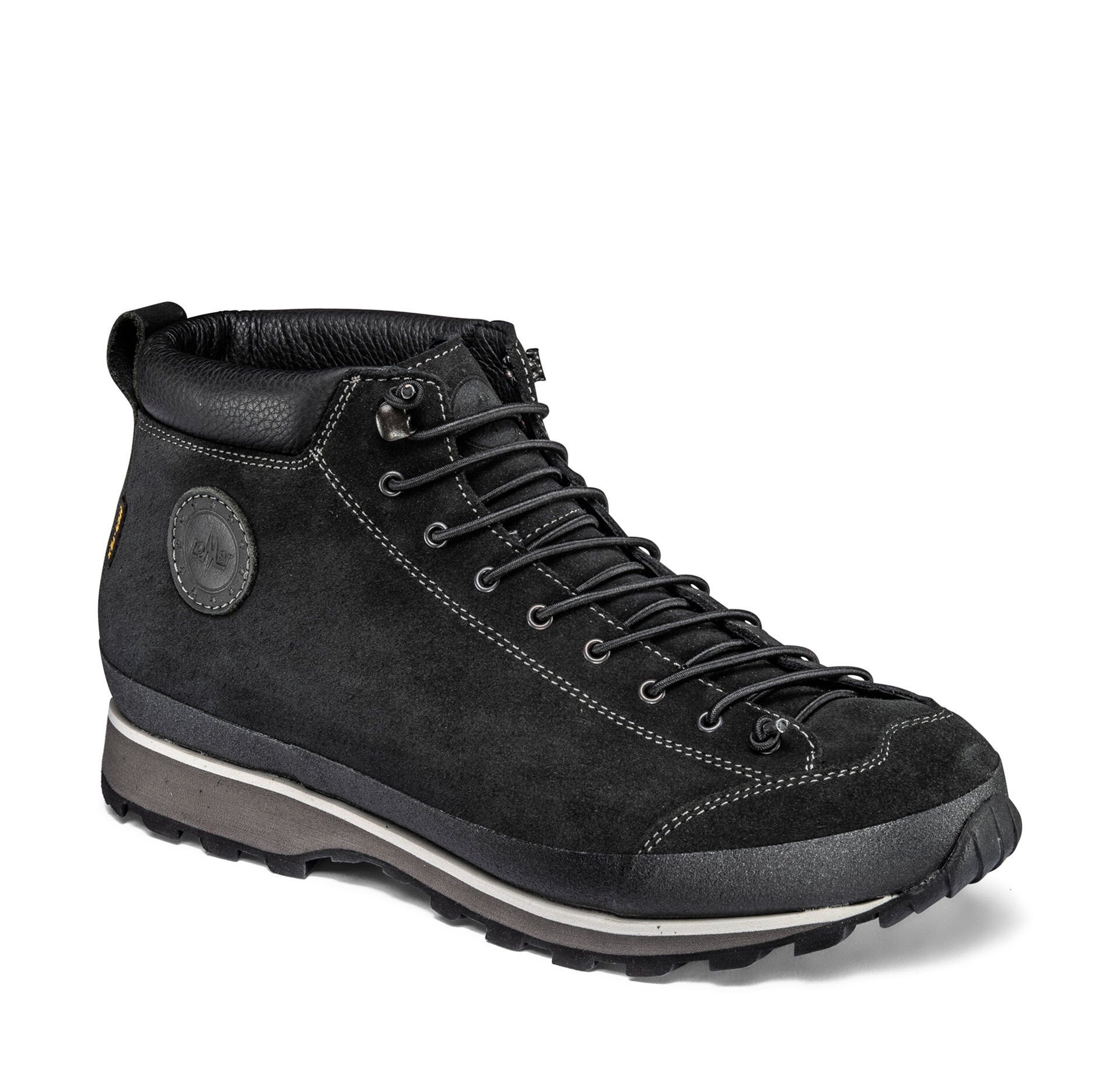 Lomer Italy Bio Naturale Mid MTX Waterproof Vibram Full Çarşak Deri Erkek Bot Siyah OffBlack