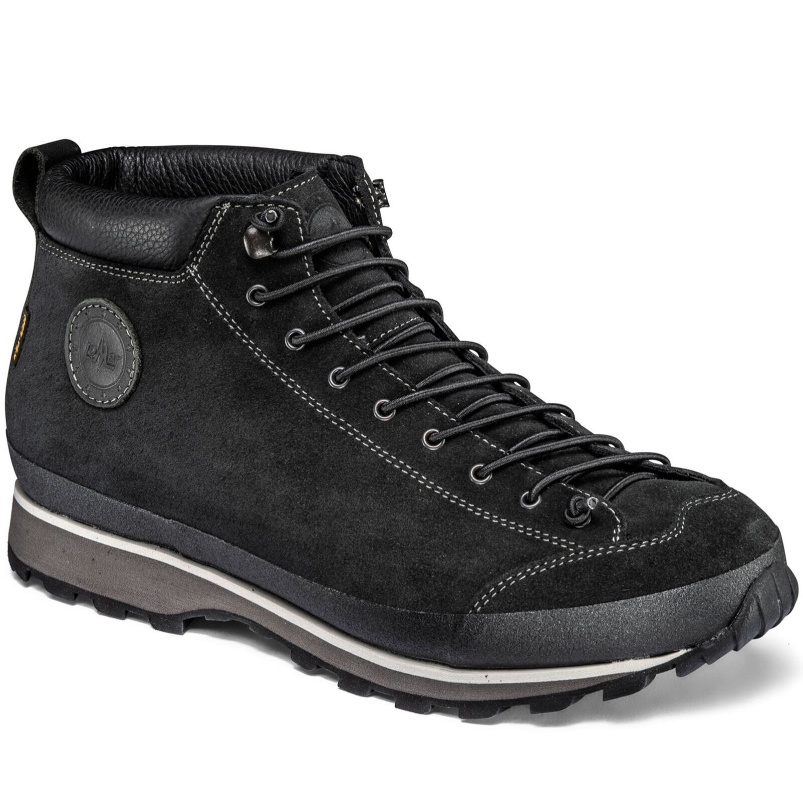 Lomer Italy Bio Naturale Mid MTX Waterproof Vibram Full Çarşak Deri Erkek Bot Siyah OffBlack