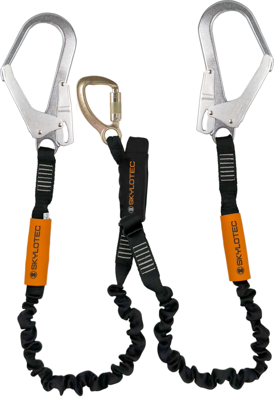 Skylotec Skysafe Pro Y Tipi Fs90 St ANSI Konnektörlü Şok Emicili Çift Kollu Lanyard 180 cm EN 355