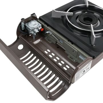 Orcamp Tekli Portatif Kamp Ocak Gaz Stop Emniyetli Kahve Gri CK-505-BR