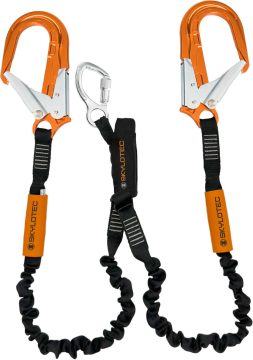 Skylotec Skysafe Pro Y Tipi Fs64 Alu Konnektörlü Şok Emicili Çift Kollu Lanyard 180 cm EN 355