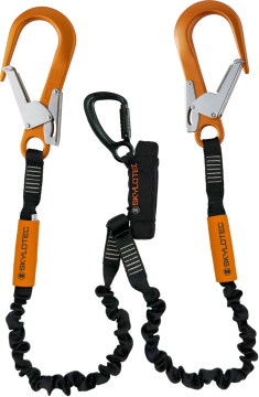Skylotec Skysafe Pro Y Tipi Fs90 Alu Konnektörlü Şok Emicili Çift Kollu Lanyard 180 cm EN 355