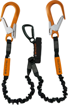 Skylotec Skysafe Pro Y Tipi Fs90 Alu Konnektörlü Şok Emicili Çift Kollu Lanyard 180 cm EN 355