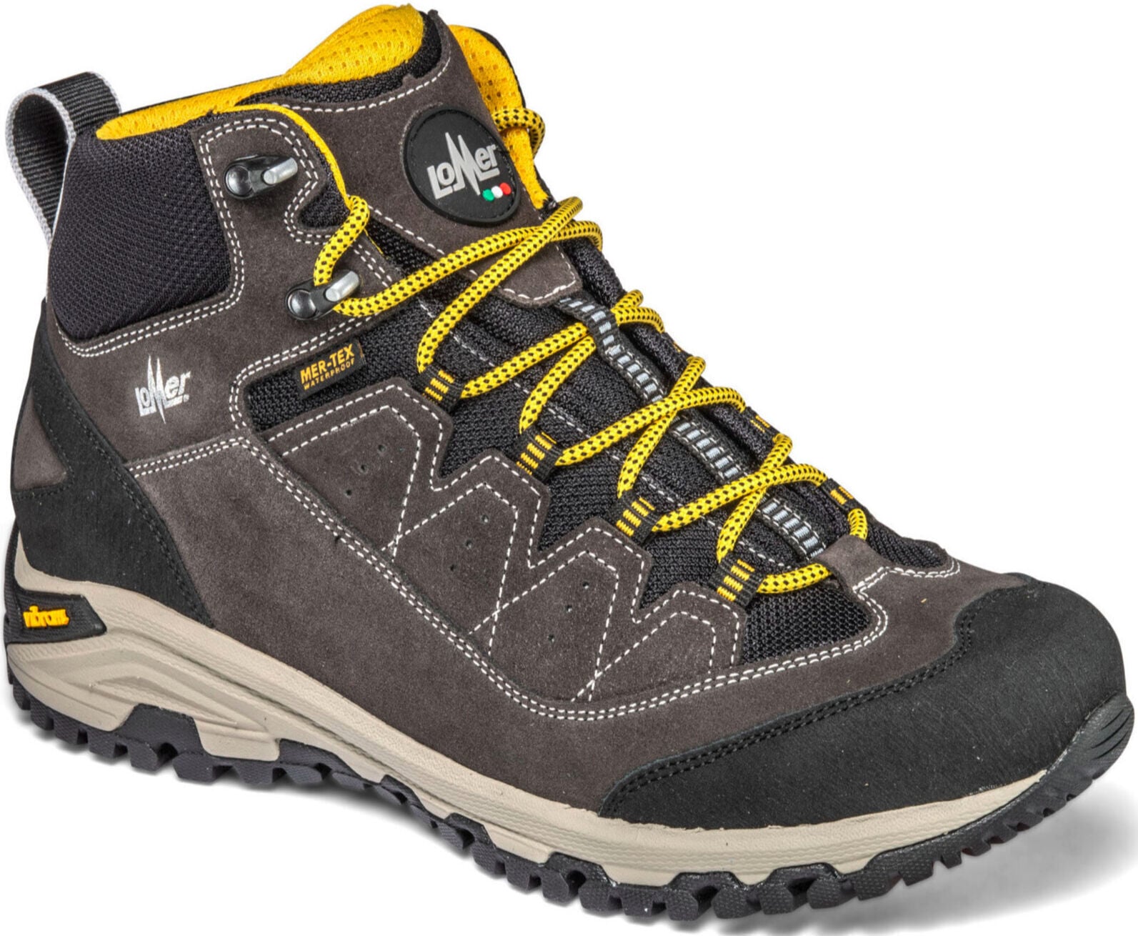 Lomer Italy Sella II MTX High Suede Waterproof Vibram Süet Deri Erkek Bot Antra