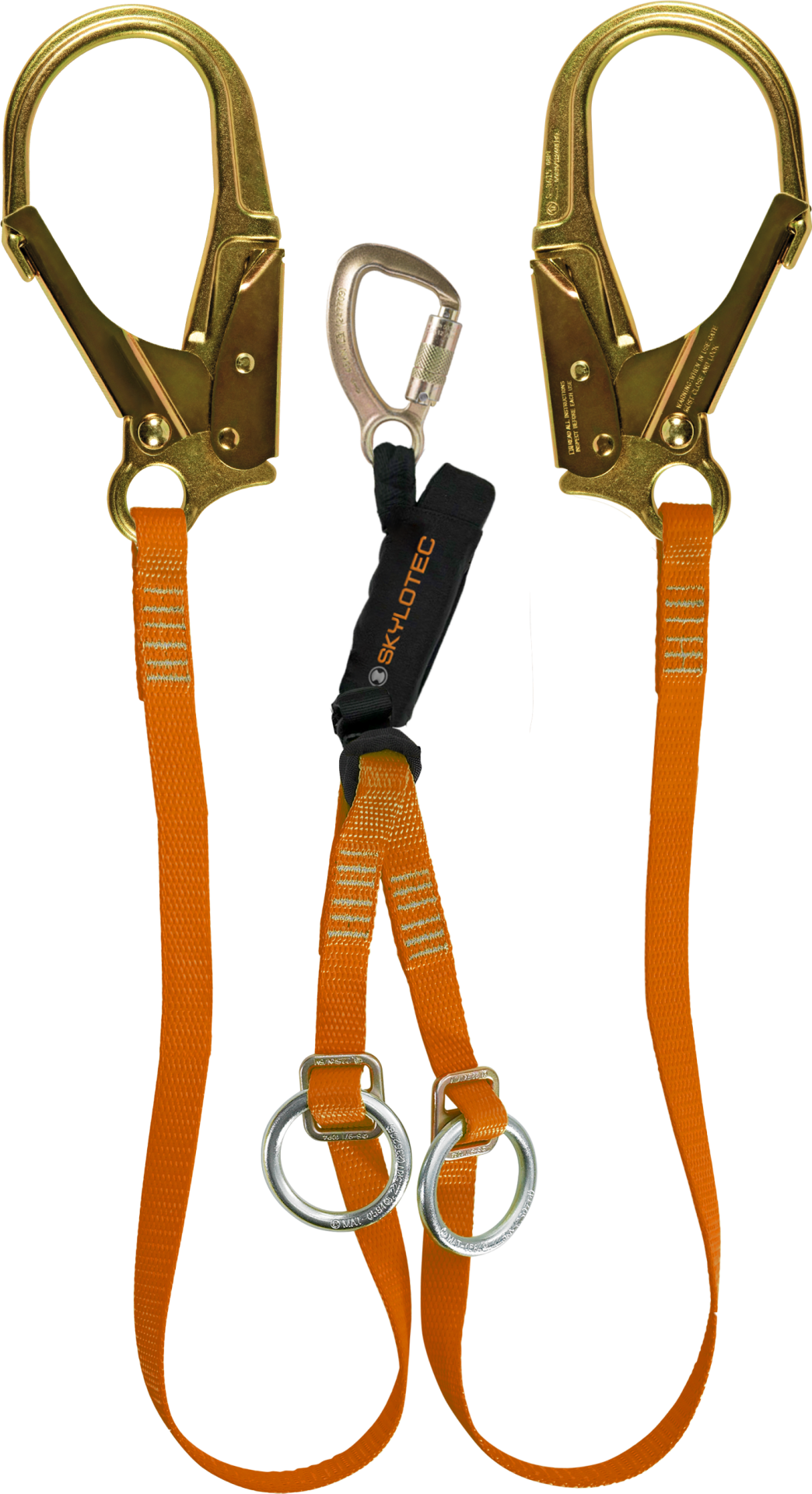 Skylotec Skysafe Tieback Y Tipi Çift Halkalı Şok Emicili Çift Kollu Lanyard 180 cm EN 355 EN 795 B