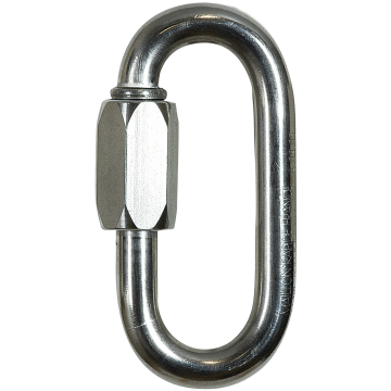 Skylotec Q-Link S-Steel 08 H-321-08 Gümüş Vidalı Paslanmaz Çelik Oval Karabina EN 362 EN 12275 UIAA 121
