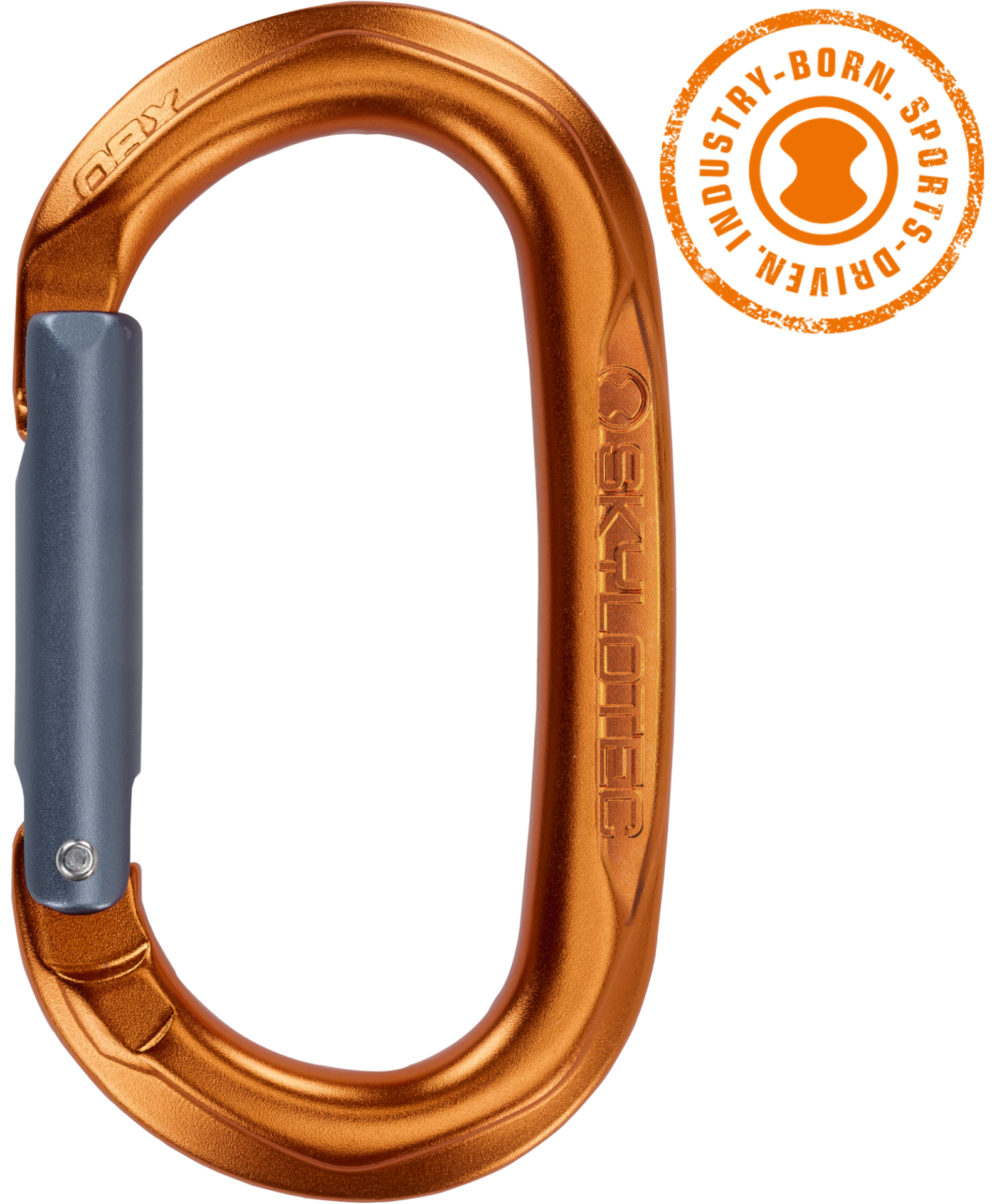 Skylotec OBX S H-400 Gri Turuncu Straight Gate Alüminyum Oval Karabina EN 12275