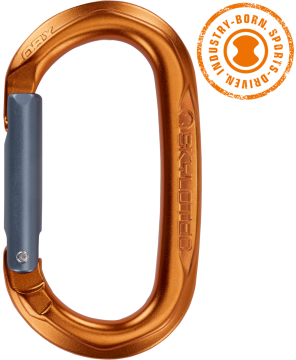 Skylotec OBX S H-400 Gri Turuncu Straight Gate Alüminyum Oval Karabina EN 12275