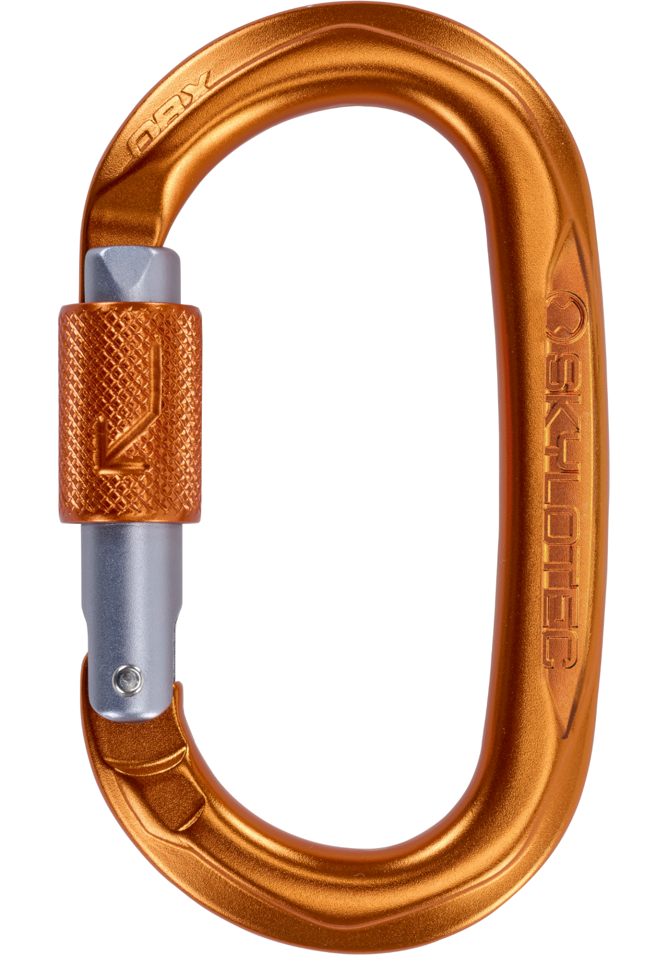 Skylotec OBX BG H-400-BG Gri Turuncu Brilock Alüminyum Oval Karabina EN 362 EN 12275 UIAA 121