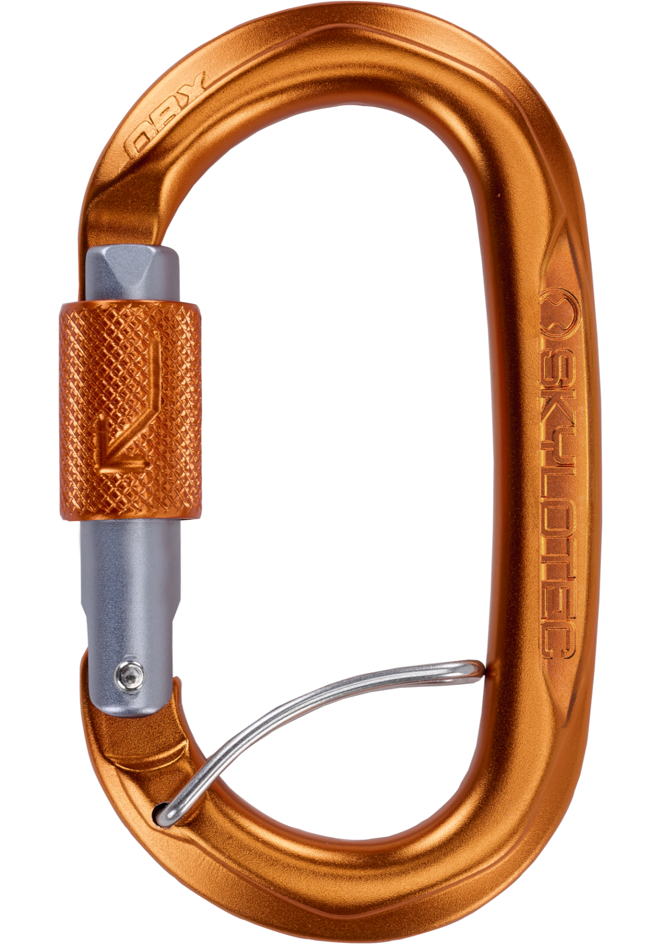 Skylotec OBX BGL H-400-BGL Gri Turuncu Brilock ACL Alüminyum Oval Karabina EN 362 EN 12275