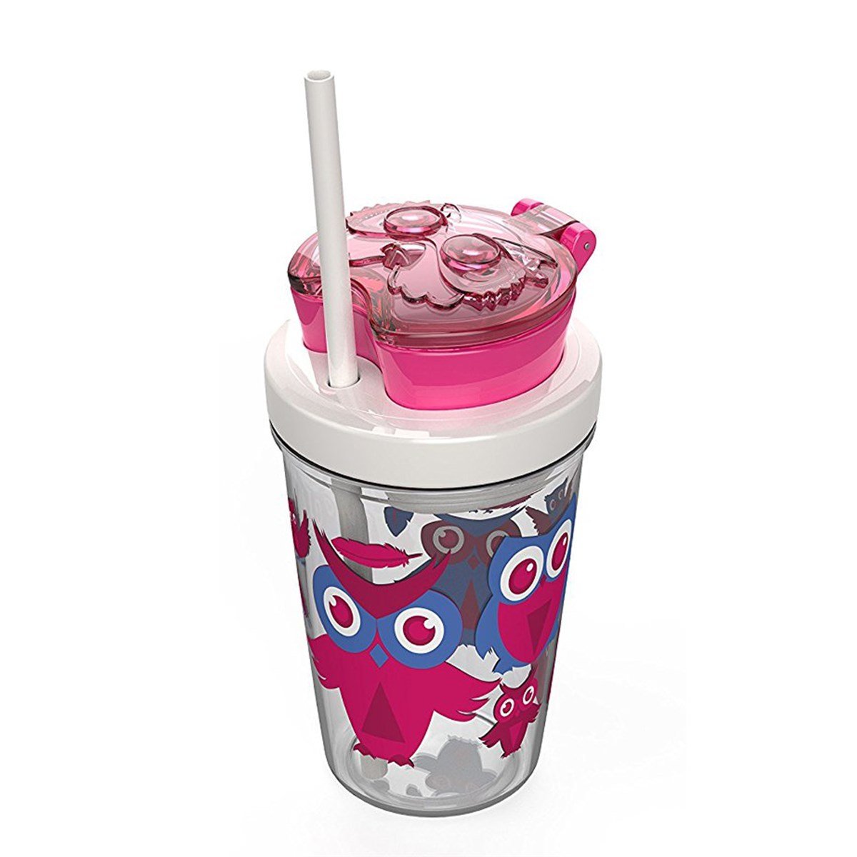 Contigo Bueno Snack Straw Pınk Çocuk Suluk 350 ml 1000-0626