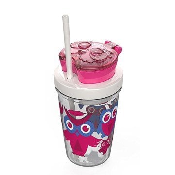 Contigo Bueno Snack Straw Pınk Çocuk Suluk 350 ml 1000-0626