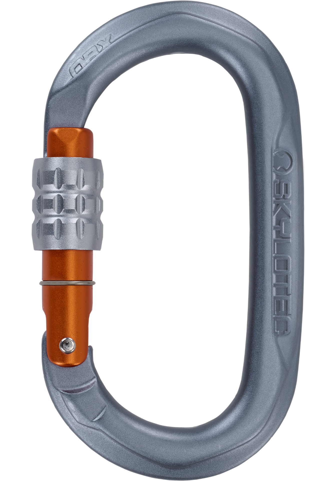 Skylotec OBX SG H-400-SG Gri Turuncu Screwgate Alüminyum Oval Karabina EN 362 EN 12275