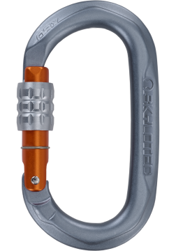 Skylotec OBX SG H-400-SG Gri Turuncu Screwgate Alüminyum Oval Karabina EN 362 EN 12275