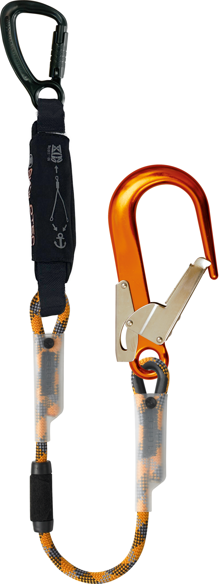 Skylotec Skysafe Eco R I Tipi Fs90 Alu Ve Stak Tri Konnektörlü Şok Emicili Lanyard 100 150 180 cm EN 355