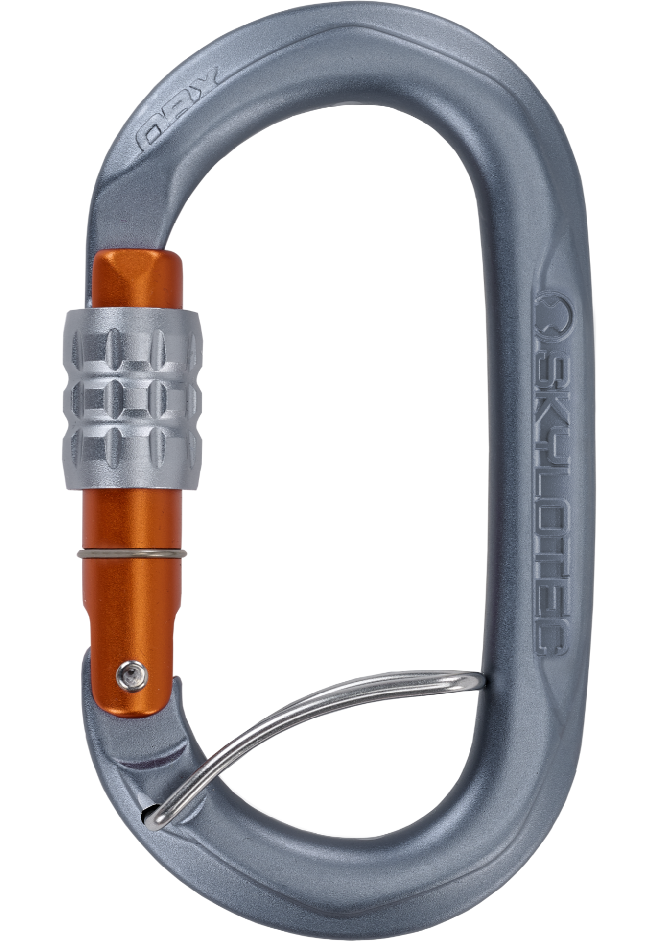 Skylotec OBX SGL H-400-SGL Gri Turuncu Screwgate ACL Anti-Twist Alüminyum Oval Karabina EN 362 EN 12275
