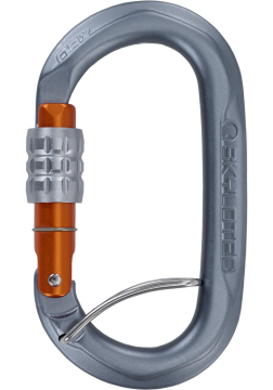 Skylotec OBX SGL H-400-SGL Gri Turuncu Screwgate ACL Anti-Twist Alüminyum Oval Karabina EN 362 EN 12275