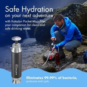 Katadyn Switzerland Pocket Water Filter Seramik Filtreli El Pompalı Outdoor Askeri Afet Su Filtresi Arıtma Sistemi