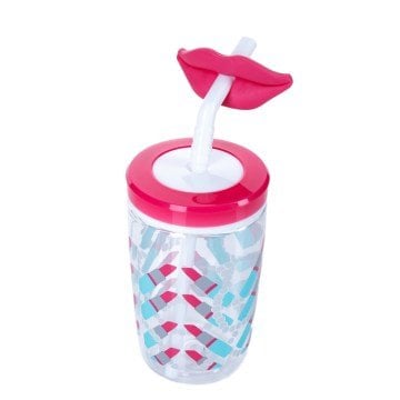 Contigo Bueno Funny Straw Lıps Çocuk Suluk 420 ml 2094992
