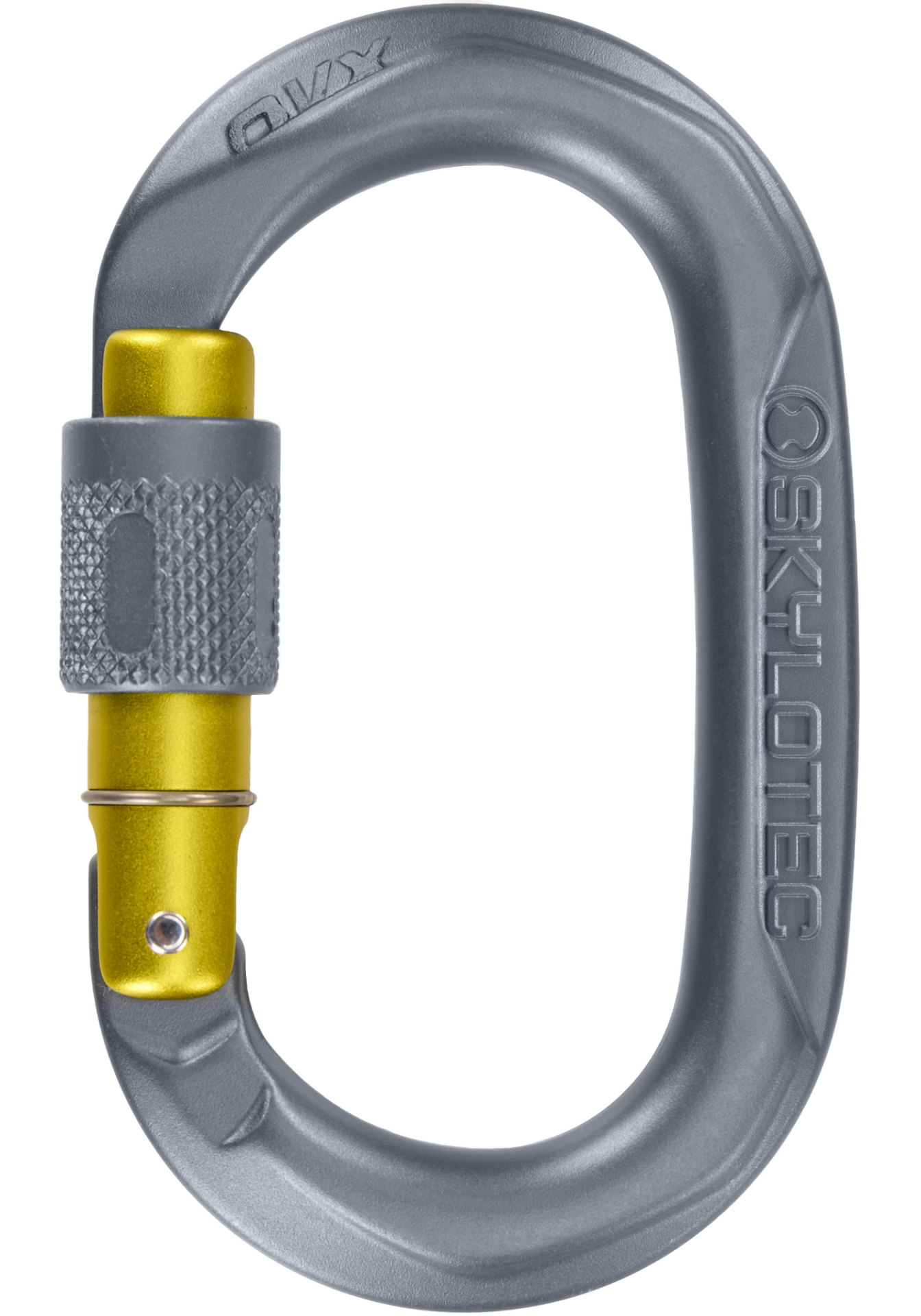 Skylotec OVX SG H-6029-897-SG Antrasit Sarı Screwgate Alüminyum Oval Karabina EN 362 EN 12275