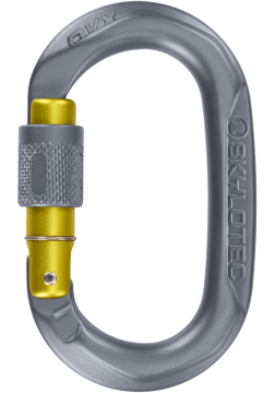 Skylotec OVX SG H-6029-897-SG Antrasit Sarı Screwgate Alüminyum Oval Karabina EN 362 EN 12275