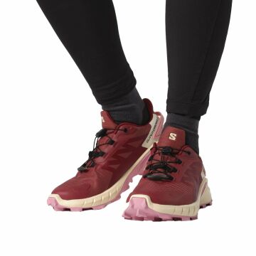 Salomon Supercross 4 Gore-Tex Kadın Patika Koşu Ayakkabısı Hide/Syrah/Blush L47316800