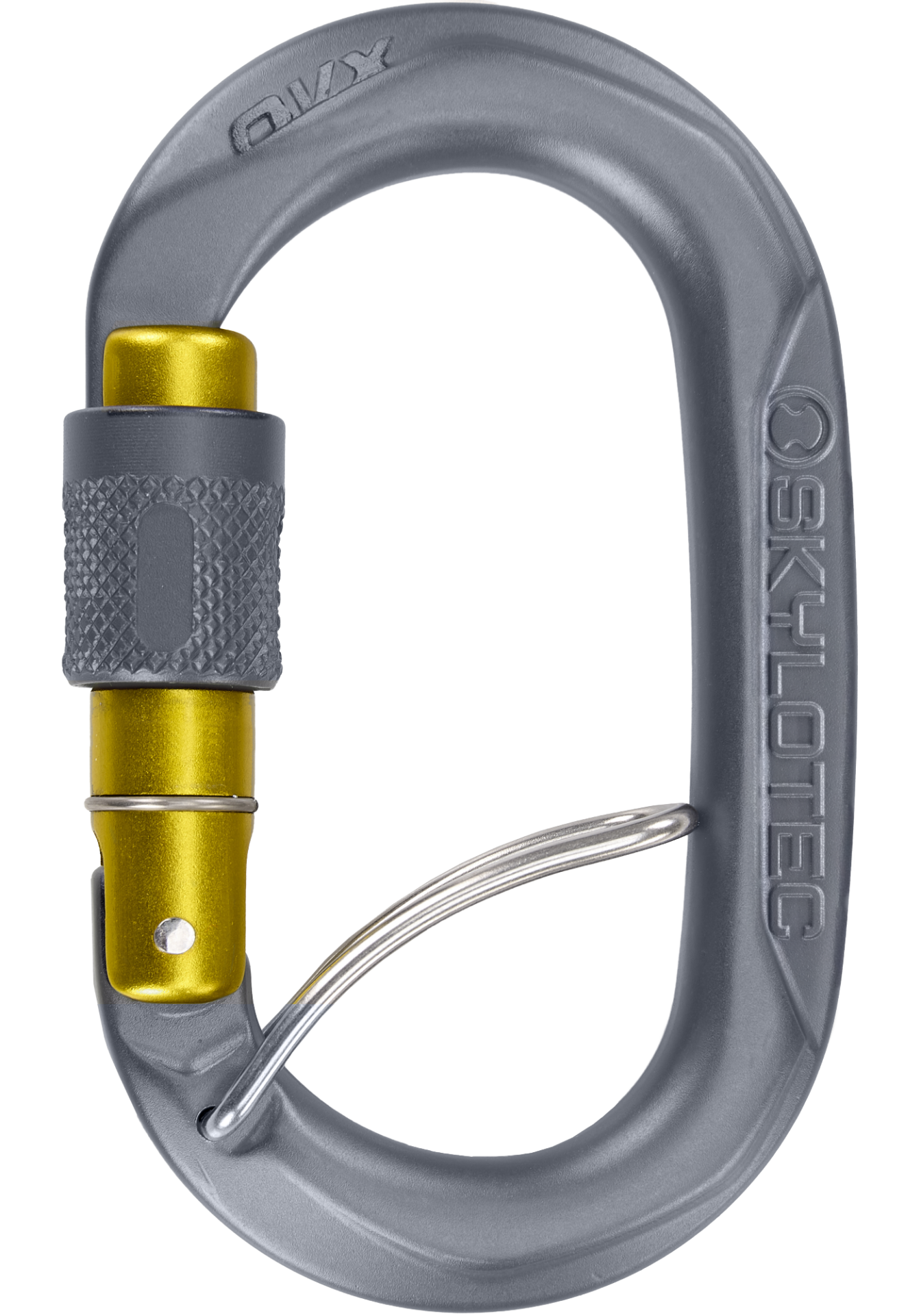 Skylotec OVX SGL H-6030-897-SGL Antrasit Sarı Screwgate Anti-Twist Alüminyum Oval Karabina EN 362 EN 12275 UIAA