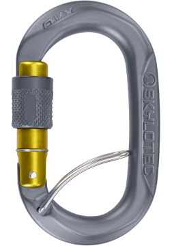 Skylotec OVX SGL H-6030-897-SGL Antrasit Sarı Screwgate Anti-Twist Alüminyum Oval Karabina EN 362 EN 12275 UIAA