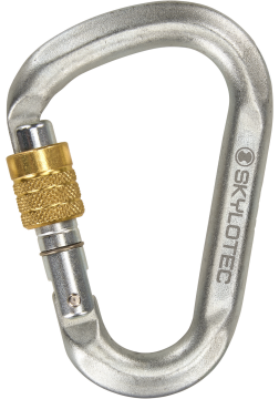 Skylotec Snappy Steel SG H-6033-000-SG Gümüş Screwgate Çelik HMS Karabina EN 362 EN 12275 UIAA 121