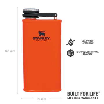 Stanley Klasik Paslanmaz Çelik Cep Matarası 0.23 LT- Turuncu