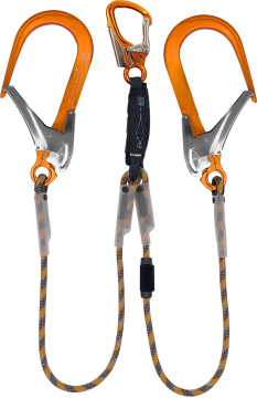 Skylotec Skysafe Eco R Y Tipi Çift Fs110 Alu Karabinalı Şok Emicili Lanyard EN 355