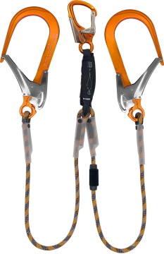 Skylotec Skysafe Eco R Y Tipi Çift Fs110 Alu Karabinalı Şok Emicili Lanyard EN 355