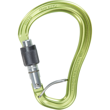 Skylotec AXIS HMS SGL H-310-SGL Gri Yeşil Gümüş Screwgate ACL Anti-Twist Alüminyum HMS Karabina EN 362 EN 12275 UIAA 121