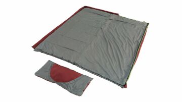 Outwell Contour Lux Red Yazlık ve Kışlık Taraflı -19°C 1700gr Geniş Uyku Tulumu Sol Fermuarlı