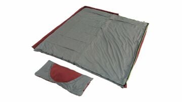Outwell Contour Lux Red Yazlık ve Kışlık Taraflı -19°C 1700gr Geniş Uyku Tulumu Sol Fermuarlı